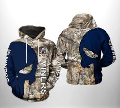 UTEP Miners NCAA Camo Veteran Hunting 3D Printed Hoodie/Zipper Hoodie - e2de3e756be4