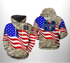 Utah State Aggies NCAA US Flag Camo Veteran 3D Printed Hoodie/Zipper Hoodie - 68d1455fc9c1