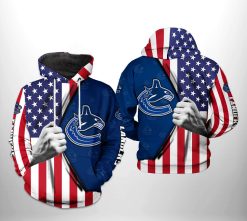 Vancouver Canucks NHL US FLag 3D Printed Hoodie/Zipper Hoodie - 983403c0c312