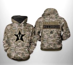 Vanderbilt Commodores NCAA Camo Veteran 3D Printed Hoodie/Zipper Hoodie - 2474383f2f57