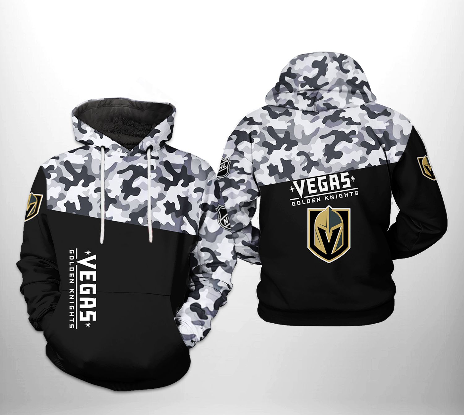 Vegas Golden Knights NHL Camo Veteran 3D Printed Hoodie/Zipper Hoodie - c14344aa0e1e Vegas Golden Knights NHL Camo Veteran 3D Printed Hoodie/Zipper Hoodie - c14344aa0e1e