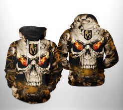 Vegas Golden Knights NHL Skull 3D Printed Hoodie/Zipper Hoodie - 77dd43c4094f