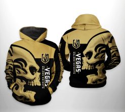 Vegas Golden Knights NHL Skull 3D Printed Hoodie/Zipper Hoodie - a96adc68d113