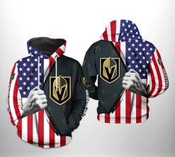 Vegas Golden Knights NHL US FLag 3D Printed Hoodie/Zipper Hoodie - c921b3f41a48