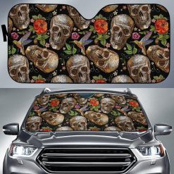 Vintage Skull Car Auto Sun Shade