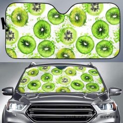 Watercolor Kiwi Pattern Car Auto Sun Shade