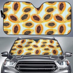 Watercolor Papaya Pattern Car Auto Sun Shade