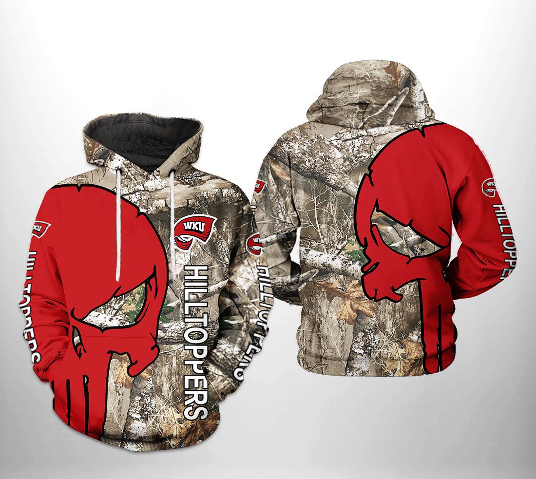 Western Kentucky Hilltoppers NCAA Camo Veteran Hunting 3D Printed Hoodie/Zipper Hoodie - e73dd6f186bc Western Kentucky Hilltoppers NCAA Camo Veteran Hunting 3D Printed Hoodie/Zipper Hoodie - e73dd6f186bc