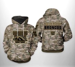 Western Michigan Broncos NCAA Camo Veteran 3D Printed Hoodie/Zipper Hoodie - 97c04d4bbd9f