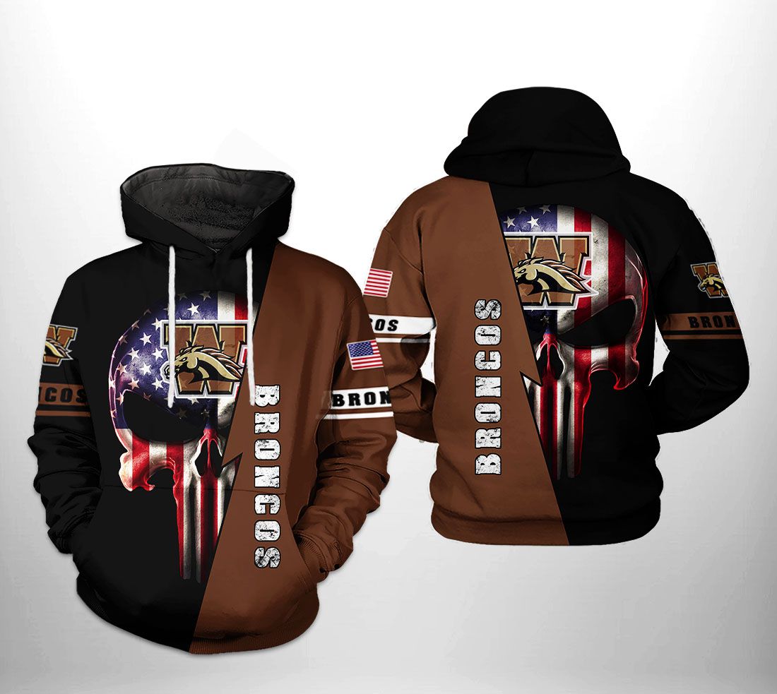 Western Michigan Broncos NCAA US Flag Skull 3D Printed Hoodie/Zipper Hoodie - 71f99866dce2 Western Michigan Broncos NCAA US Flag Skull 3D Printed Hoodie/Zipper Hoodie - 71f99866dce2