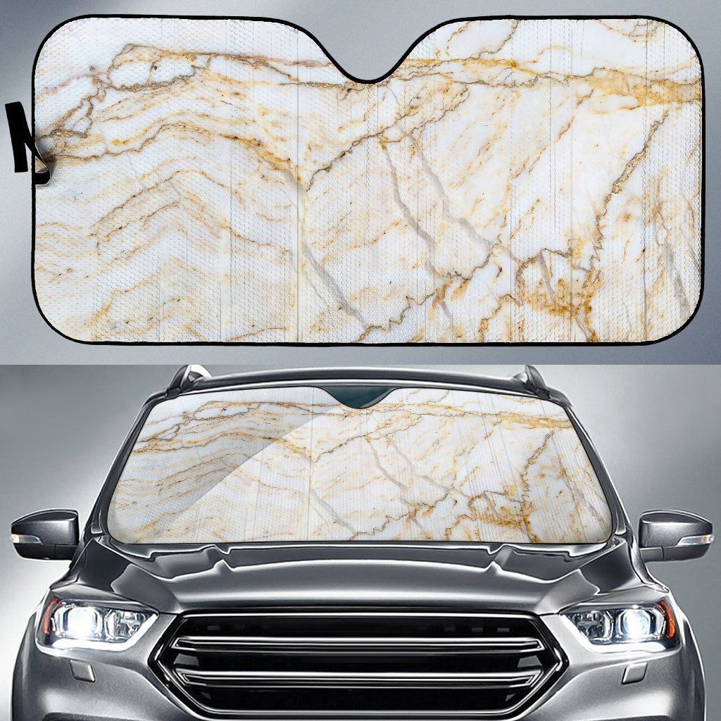White Brown Grunge Marble Car Auto Sun Shade White Brown Grunge Marble Car Auto Sun Shade