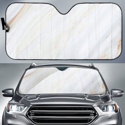 White Brown Smooth Marble Car Auto Sun Shade