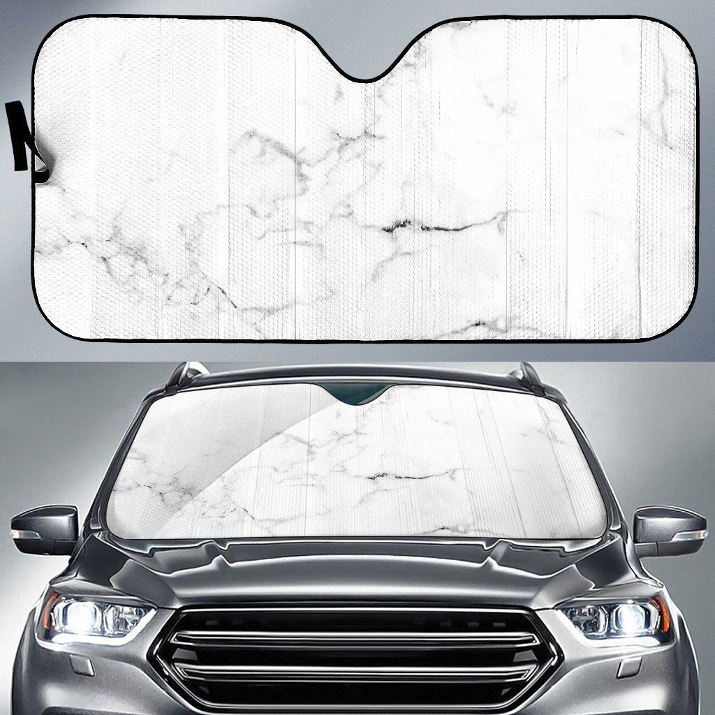 White Grunge Marble Car Auto Sun Shade White Grunge Marble Car Auto Sun Shade
