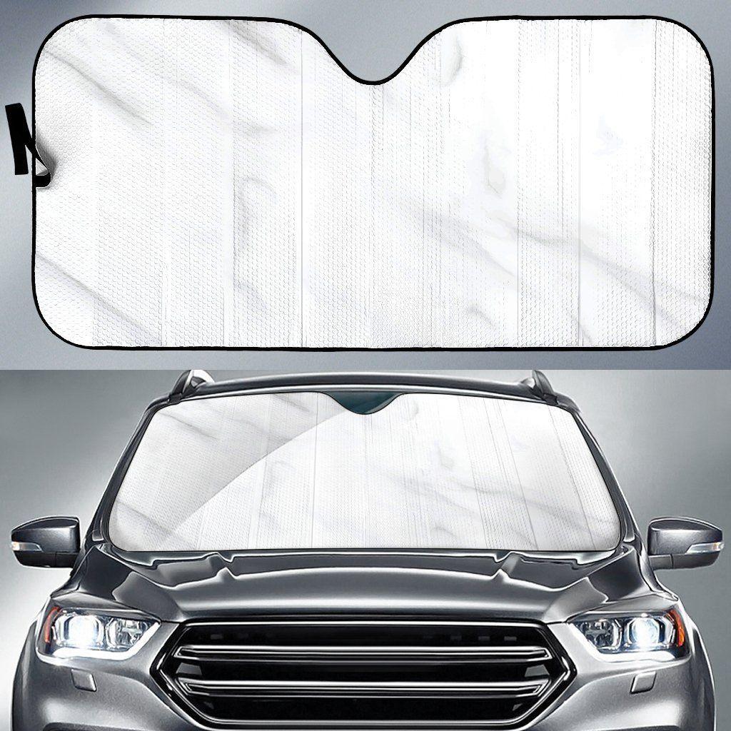 White Marble Car Auto Sun Shade White Marble Car Auto Sun Shade