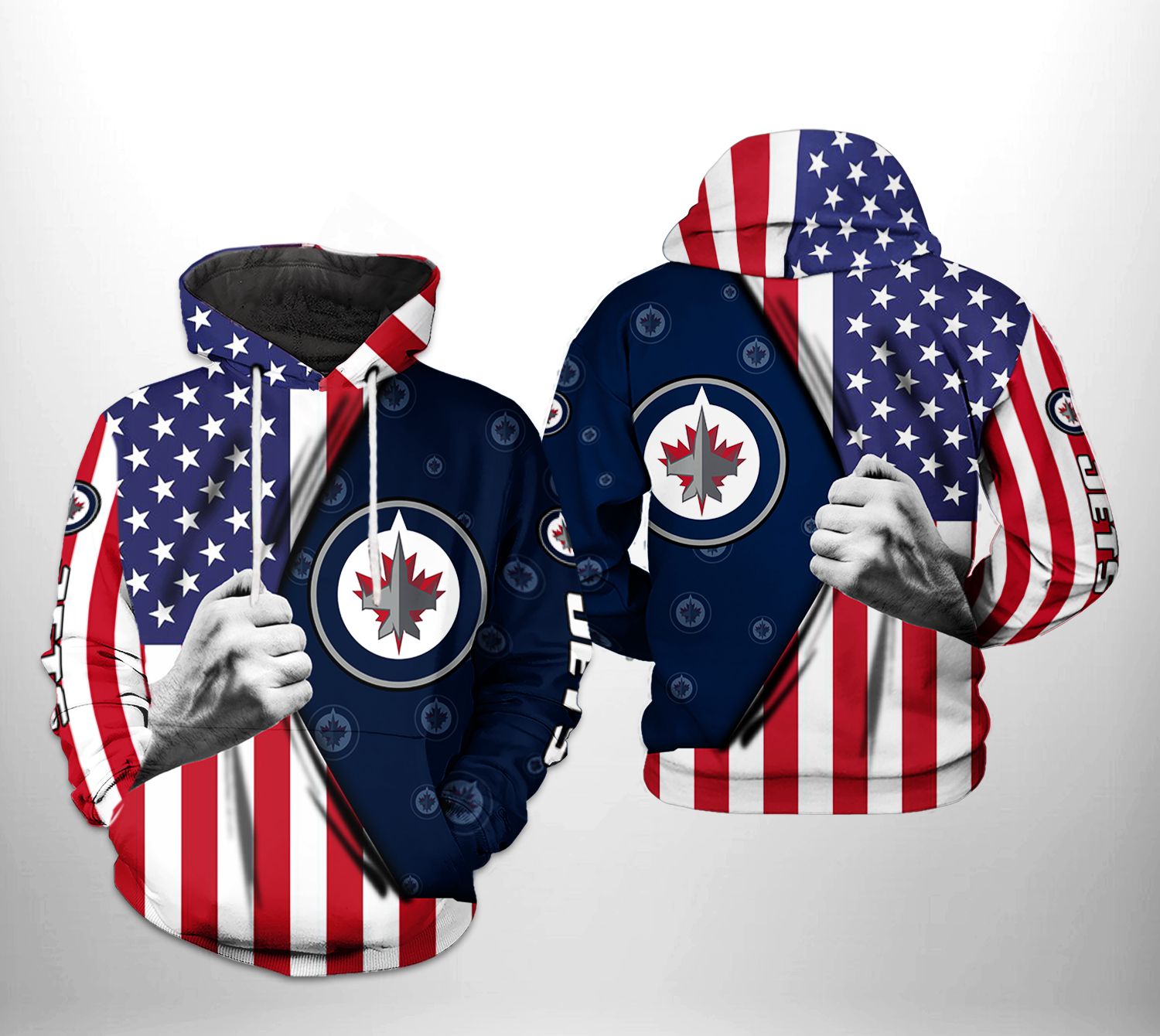 Winnipeg Jets NHL US FLag 3D Printed Hoodie/Zipper Hoodie - b736fb20bf61 Winnipeg Jets NHL US FLag 3D Printed Hoodie/Zipper Hoodie - b736fb20bf61