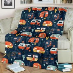 CAMPER CARAVAN BEST SELLER FLEECE BLANKET GIFT FOR FAN
