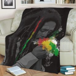BOB MARLEY FLEECE BLANKET GIFT FOR FAN