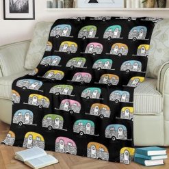 CAMPER CARAVAN BEST SELLER FLEECE BLANKET GIFT FOR FAN