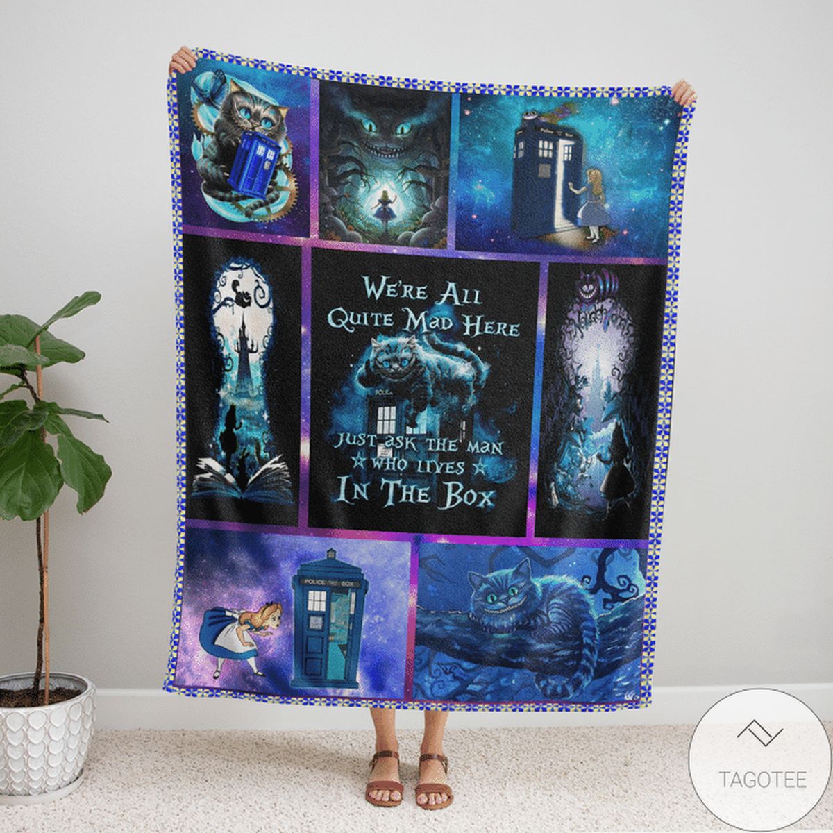 Alice In Wonderland Were All Mad Here Blanket Alice In Wonderland Were All Mad Here Blanket