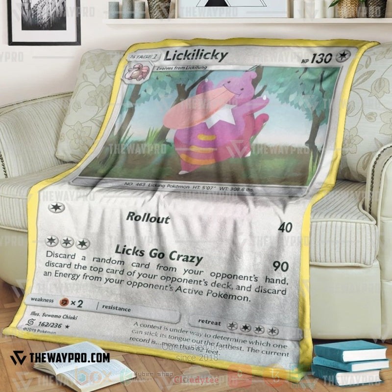 Anime Pokemon Lickilicky Blanket Anime Pokemon Lickilicky Blanket
