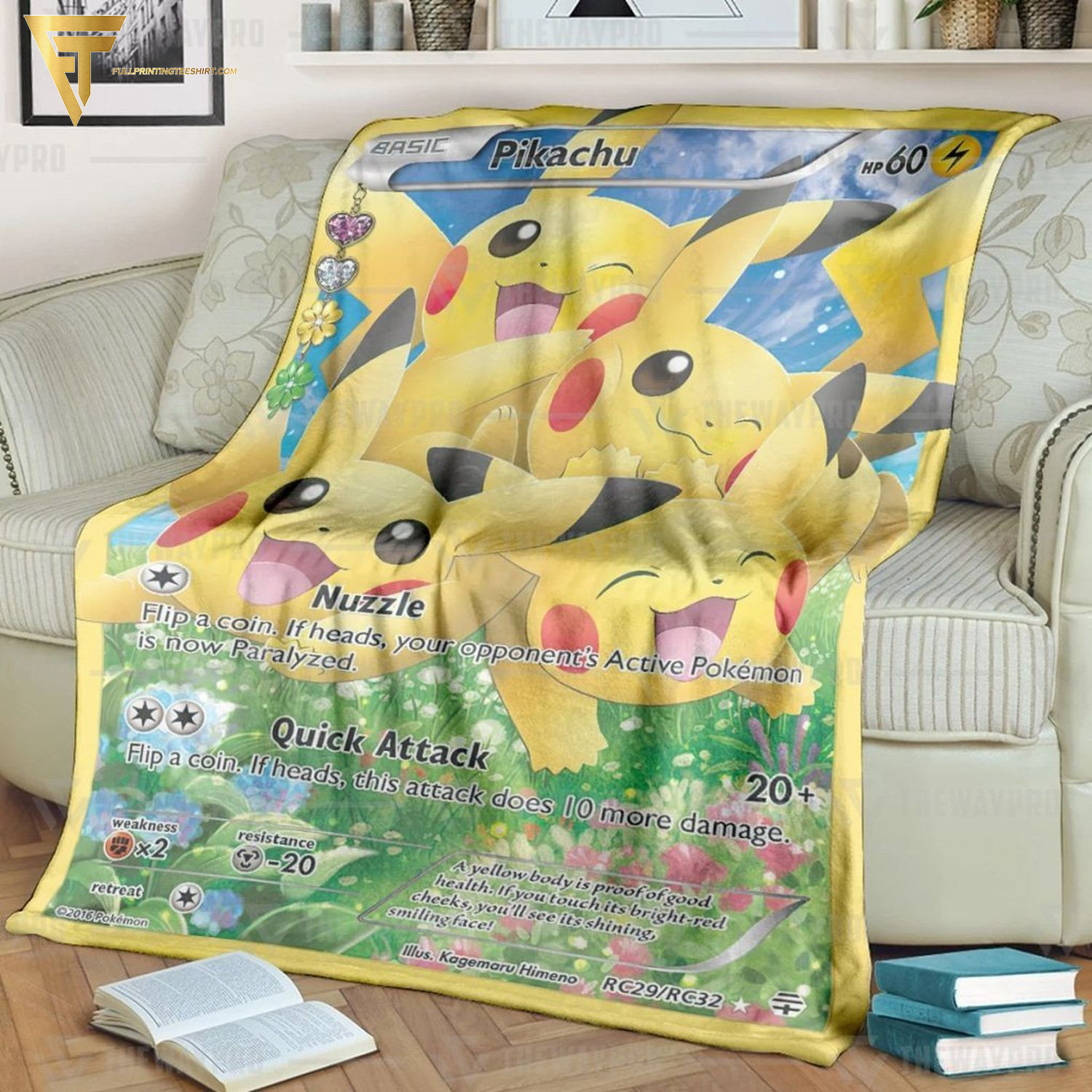 Anime Pokemon Pikachu Generations Full Printing Blanket Anime Pokemon Pikachu Generations Full Printing Blanket
