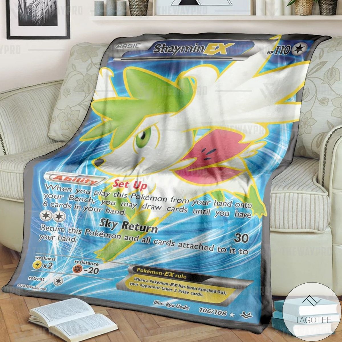 Anime Pokemon Shaymin Ex Roaring Skies Custom Blanket Anime Pokemon Shaymin Ex Roaring Skies Custom Blanket