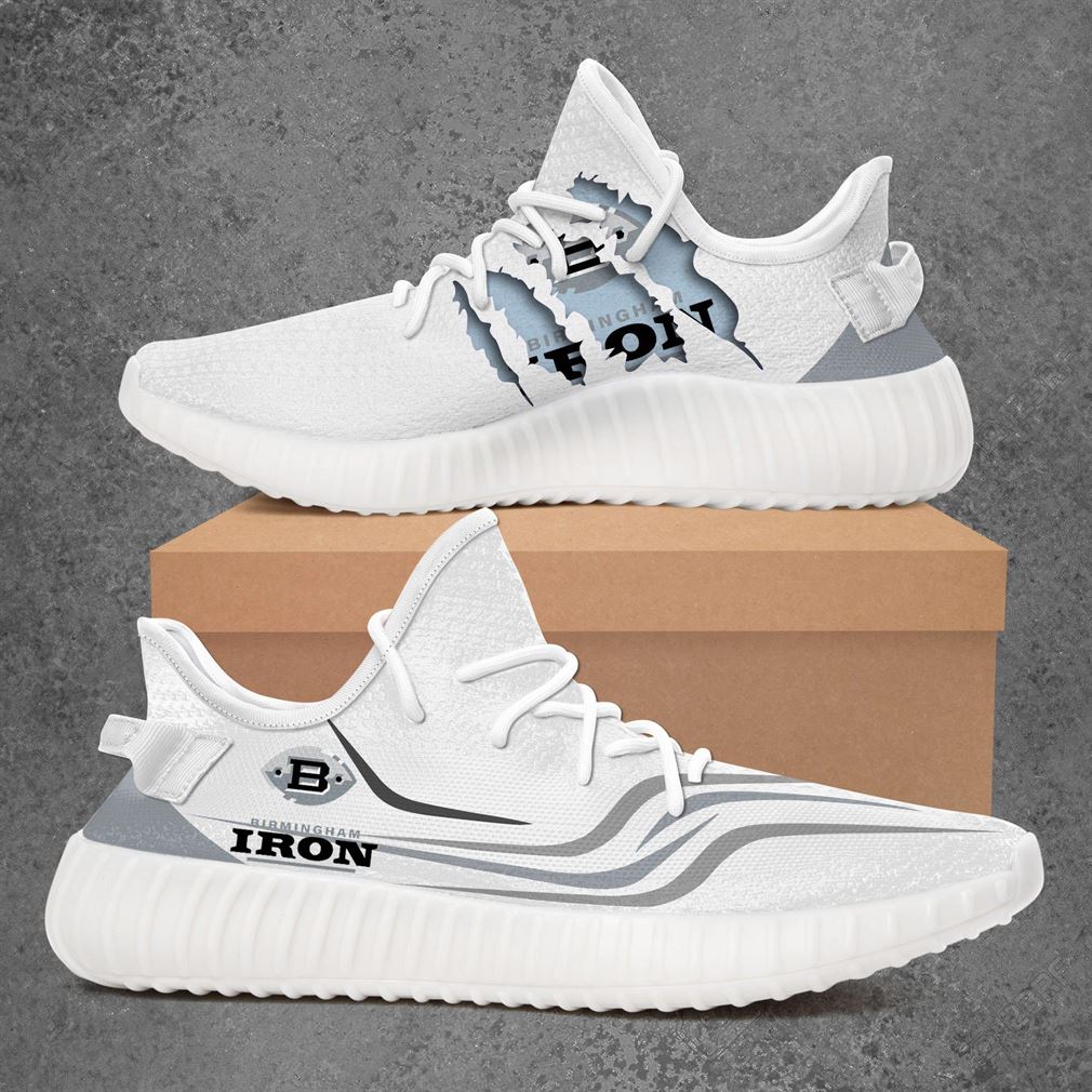 Birmingham Iron Aaf Sport Teams Boost Sneakers Shoes White Birmingham Iron Aaf Sport Teams Boost Sneakers Shoes White