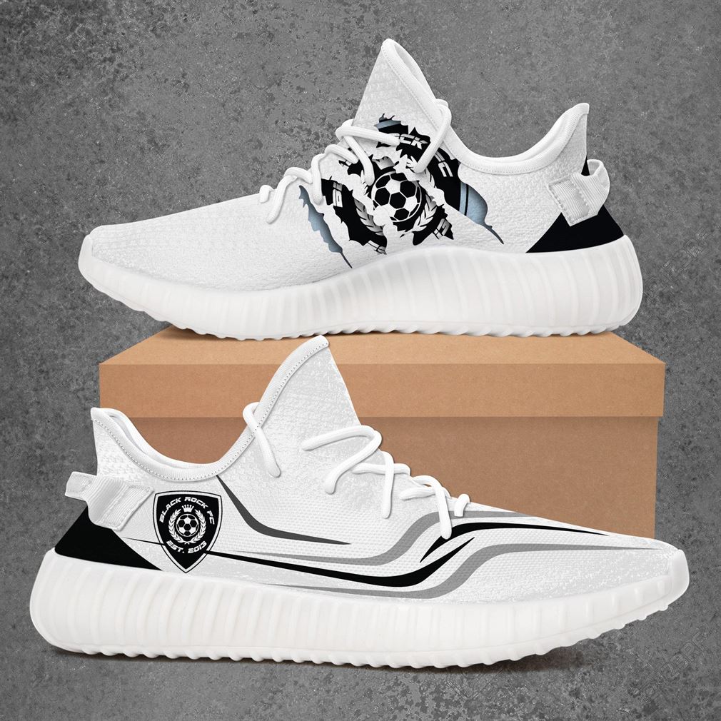 Black Rock Fc Usl League Two Sport Teams Boost Sneakers Shoes White Black Rock Fc Usl League Two Sport Teams Boost Sneakers Shoes White