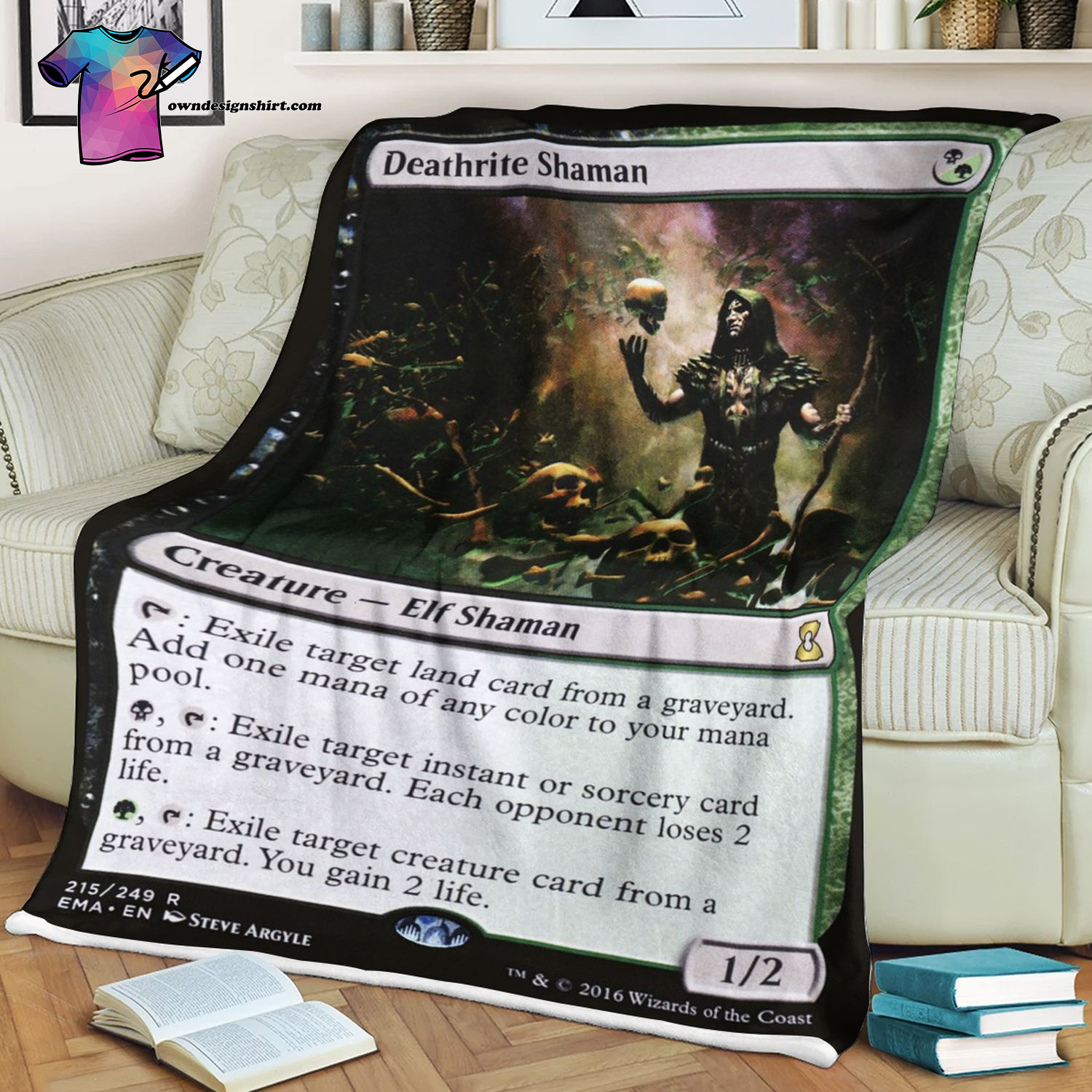 Deathrite Shaman Game Magic The Gathering Blanket Deathrite Shaman Game Magic The Gathering Blanket