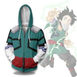 Deku Hoodie Cosplay Costume My Hero Academia Anime Unisex Casual 3D All Over Printed