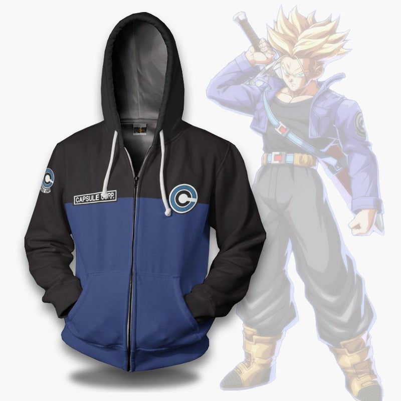 Dragon Ball Capsule Corp Uniform Unisex Casual Hoodie Dragon Ball Capsule Corp Uniform Unisex Casual Hoodie