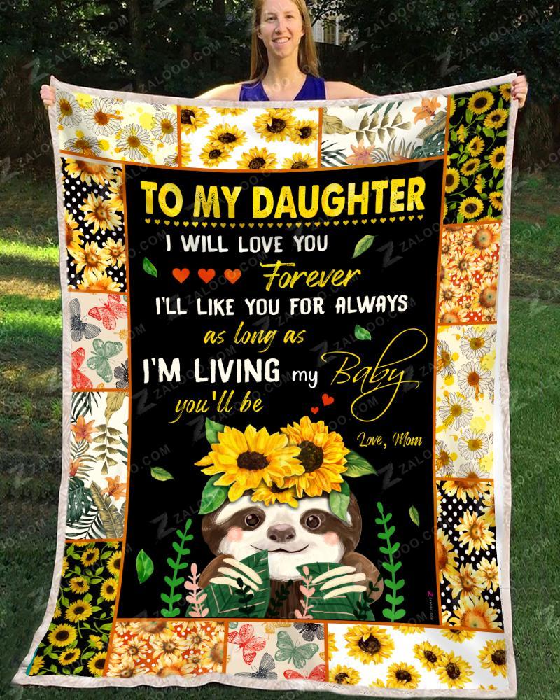Blanket Sloth Daughter mom I Will Love You Forever