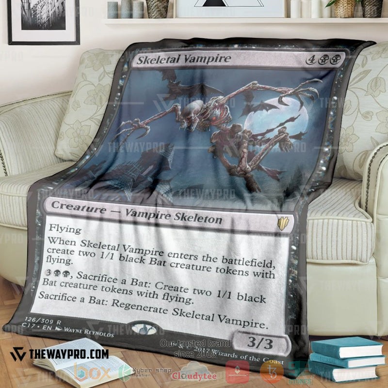 Game Magic The Gathering Skeletal Vampire Soft Blanket Game Magic The Gathering Skeletal Vampire Soft Blanket