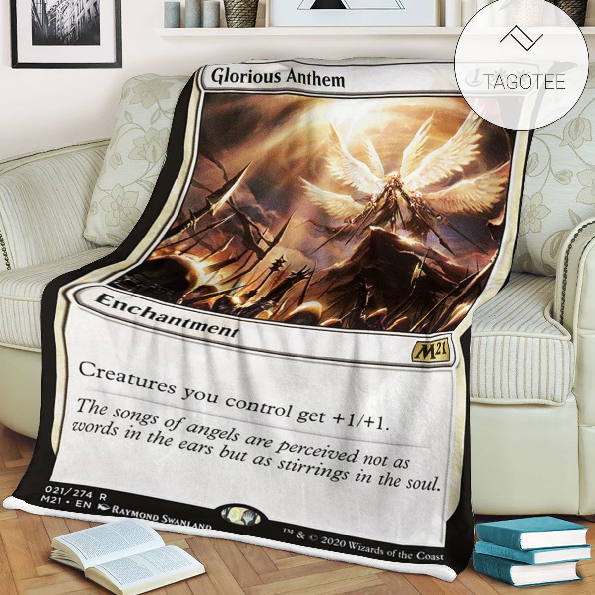 Game Mtg Magic The Gathering M21 21 Glorious Anthem Fleece Blanket Game Mtg Magic The Gathering M21 21 Glorious Anthem Fleece Blanket