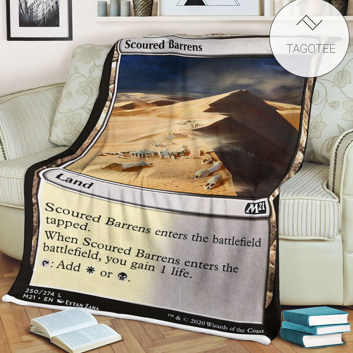 Game Mtg Magic The Gathering M21 250 Scoured Barrens Fleece Blanket Game Mtg Magic The Gathering M21 250 Scoured Barrens Fleece Blanket