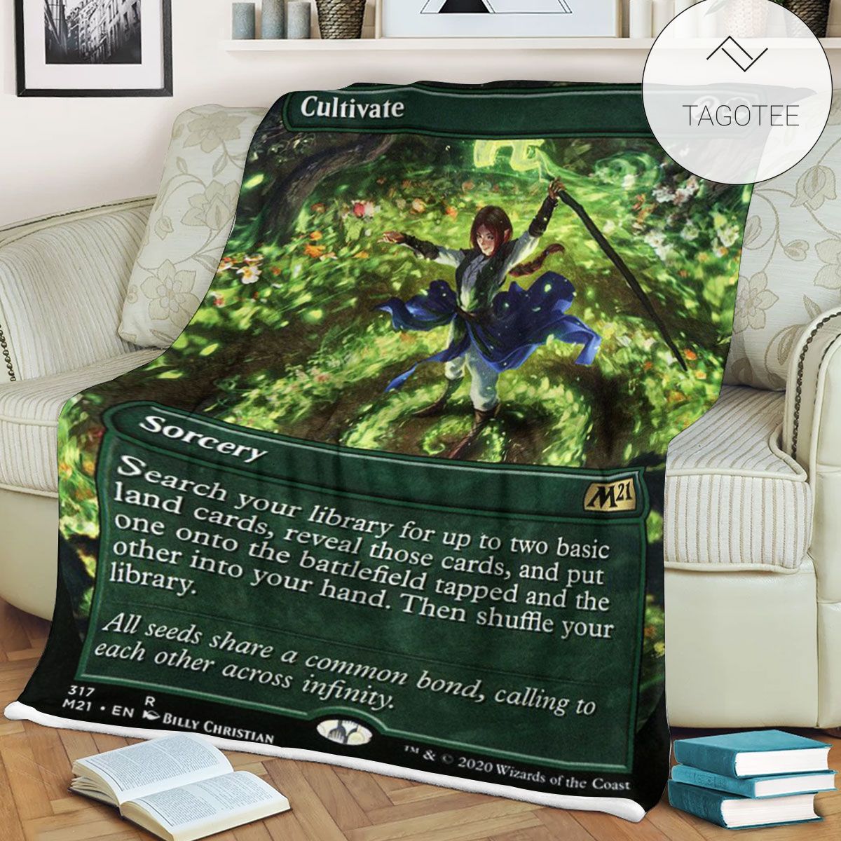 Game Mtg Magic The Gathering M21 317 Cultivate Fleece Blanket Game Mtg Magic The Gathering M21 317 Cultivate Fleece Blanket