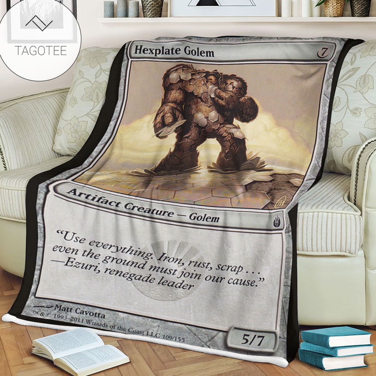 Game Mtg Magic The Gathering Mbs 109 Hexplate Golem Fleece Blanket Game Mtg Magic The Gathering Mbs 109 Hexplate Golem Fleece Blanket