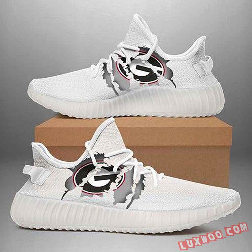 Georgia Bulldogs Ripped White Running Shoes Boost 350v2 Georgia Bulldogs Ripped White Running Shoes Boost 350v2