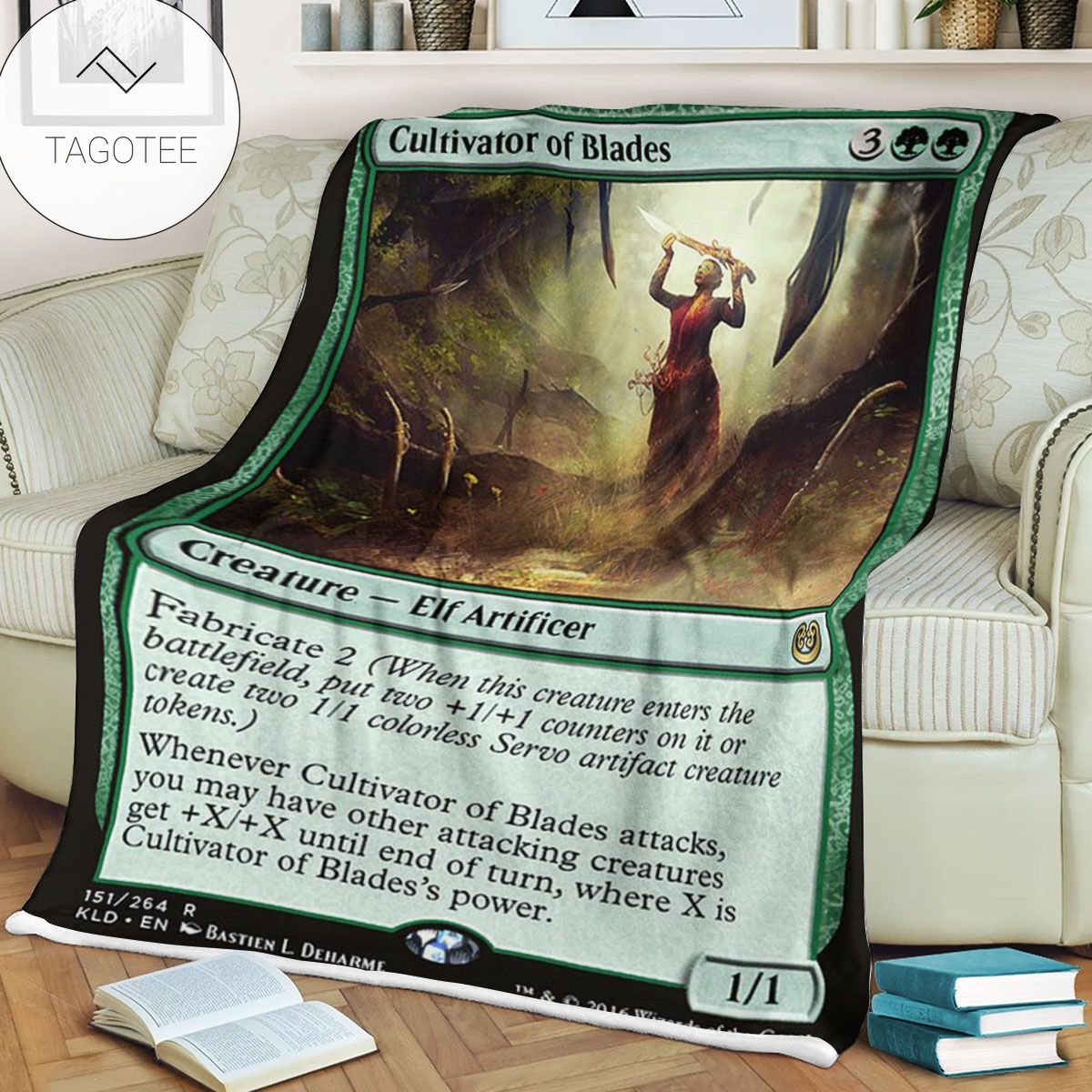 Kld 151 Cultivator Of Blades Game Mtg Magic The Gathering Fleece Blanket Kld 151 Cultivator Of Blades Game Mtg Magic The Gathering Fleece Blanket