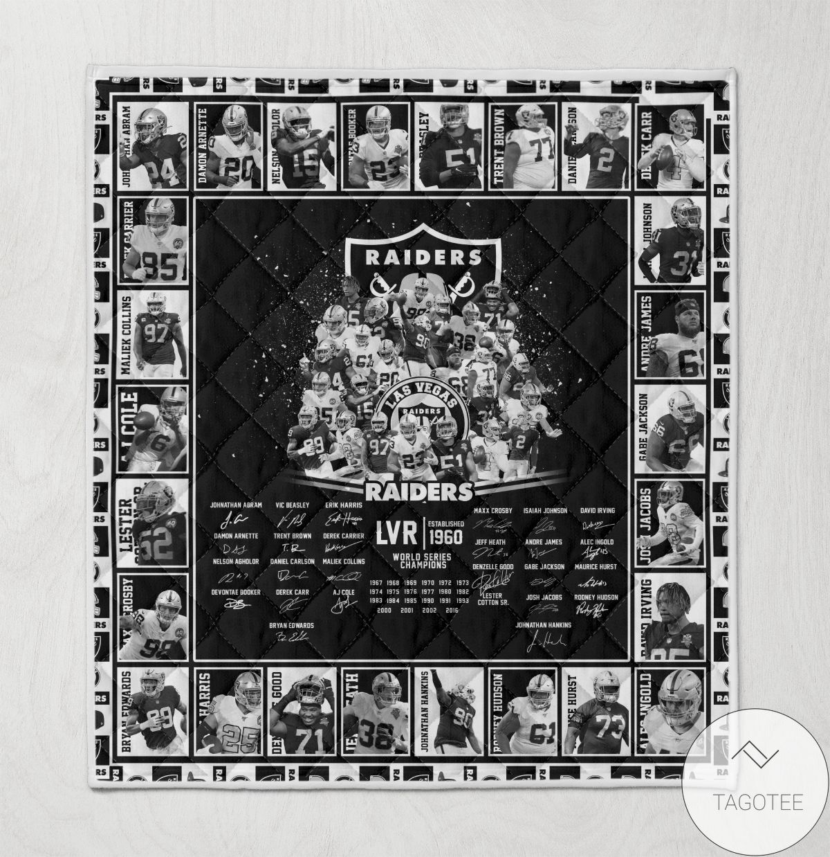 Las Vegas Raiders Legends Blanket Quilt Las Vegas Raiders Legends Blanket Quilt