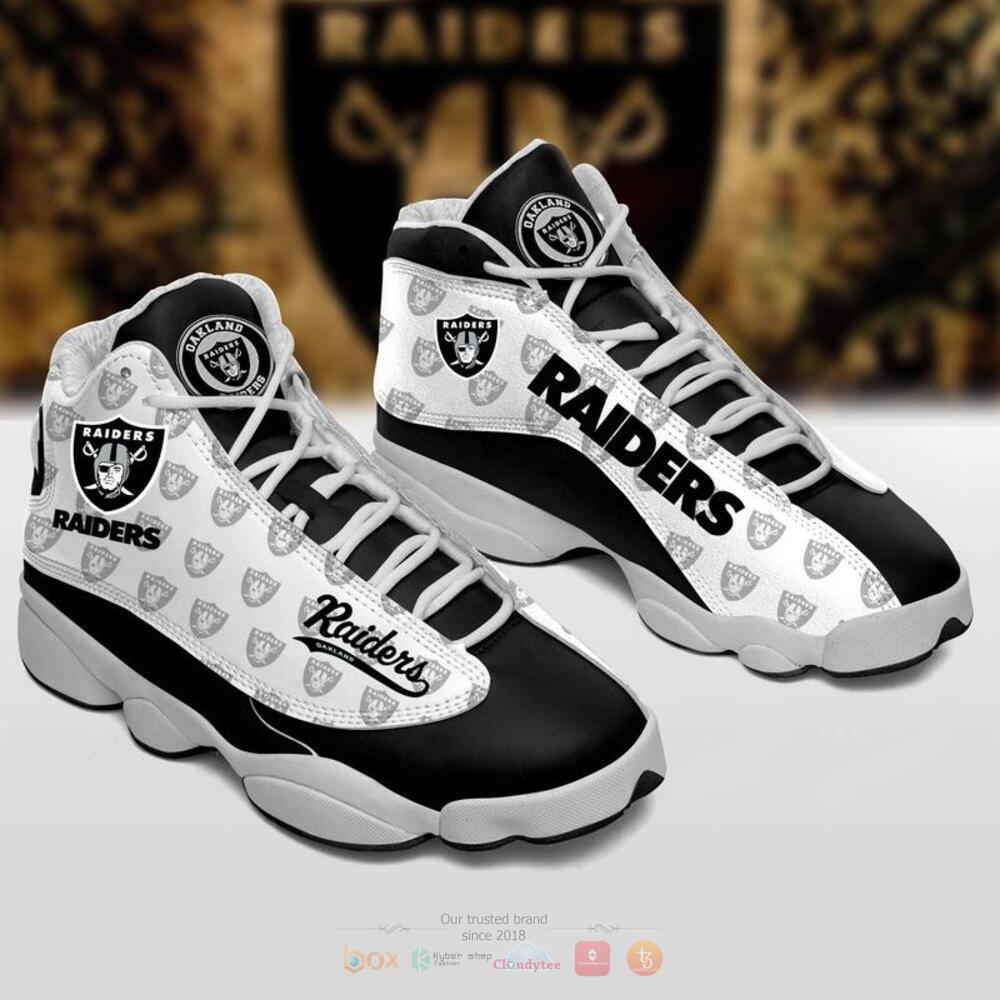 Las Vegas Raiders Nfl White Black Shoes Sneakers Las Vegas Raiders Nfl White Black Shoes Sneakers