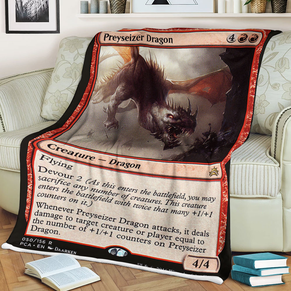 Magic The Gathering 50 Preyseizer Dragon Blanket Magic The Gathering 50 Preyseizer Dragon Blanket