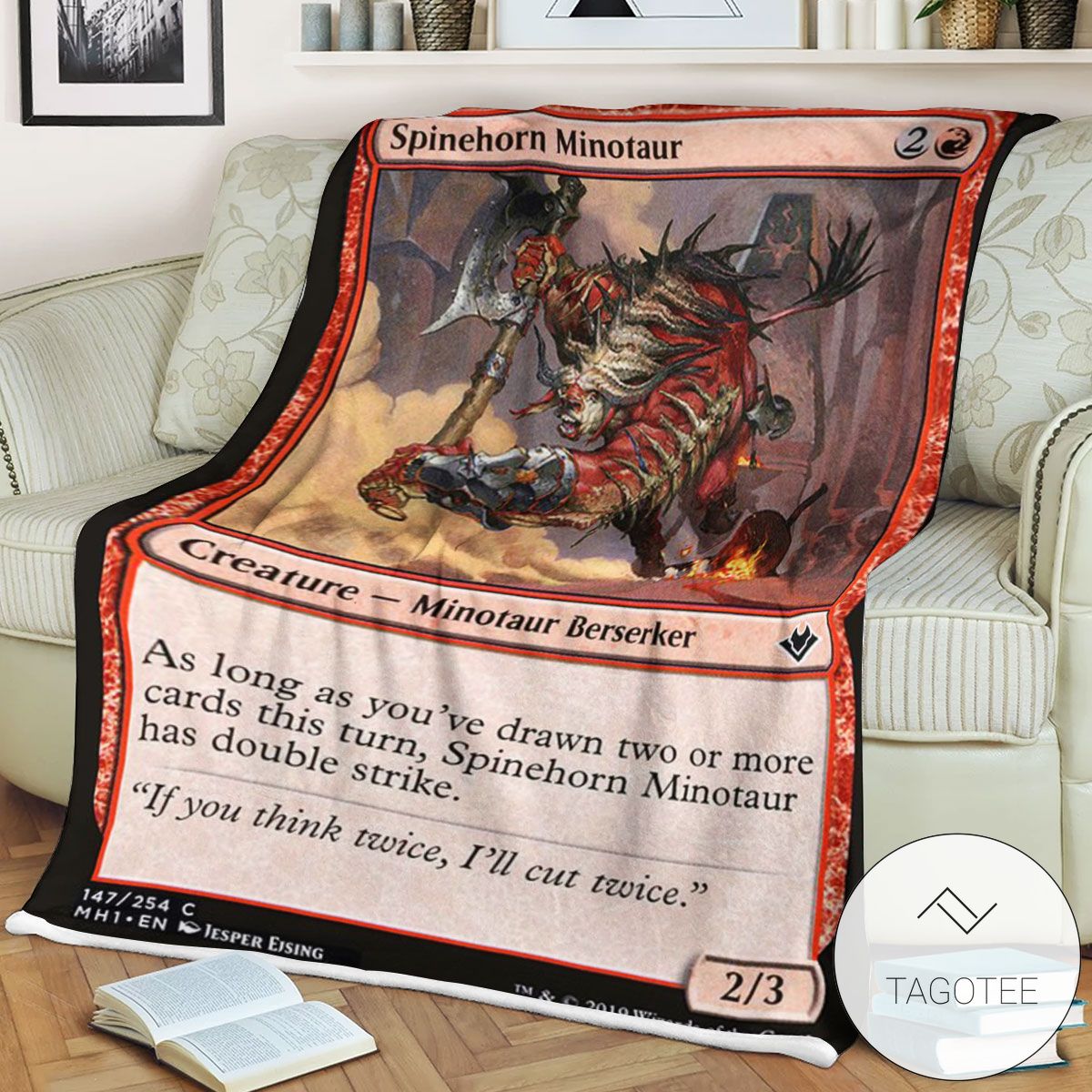 Mh1 147 Spinehorn Minotaur Mtg Game Magic The Gathering Blanket Mh1 147 Spinehorn Minotaur Mtg Game Magic The Gathering Blanket