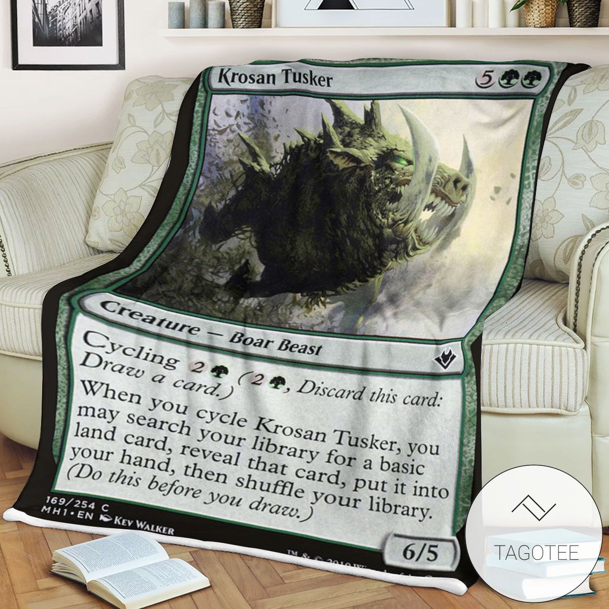 Mh1 169 Krosan Tusker Mtg Game Magic The Gathering Blanket Mh1 169 Krosan Tusker Mtg Game Magic The Gathering Blanket