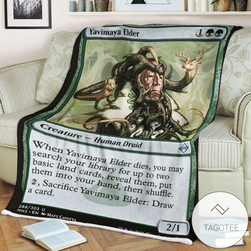 Mh2 288 Yavimaya Elder Mtg Game Magic The Gathering Blanket