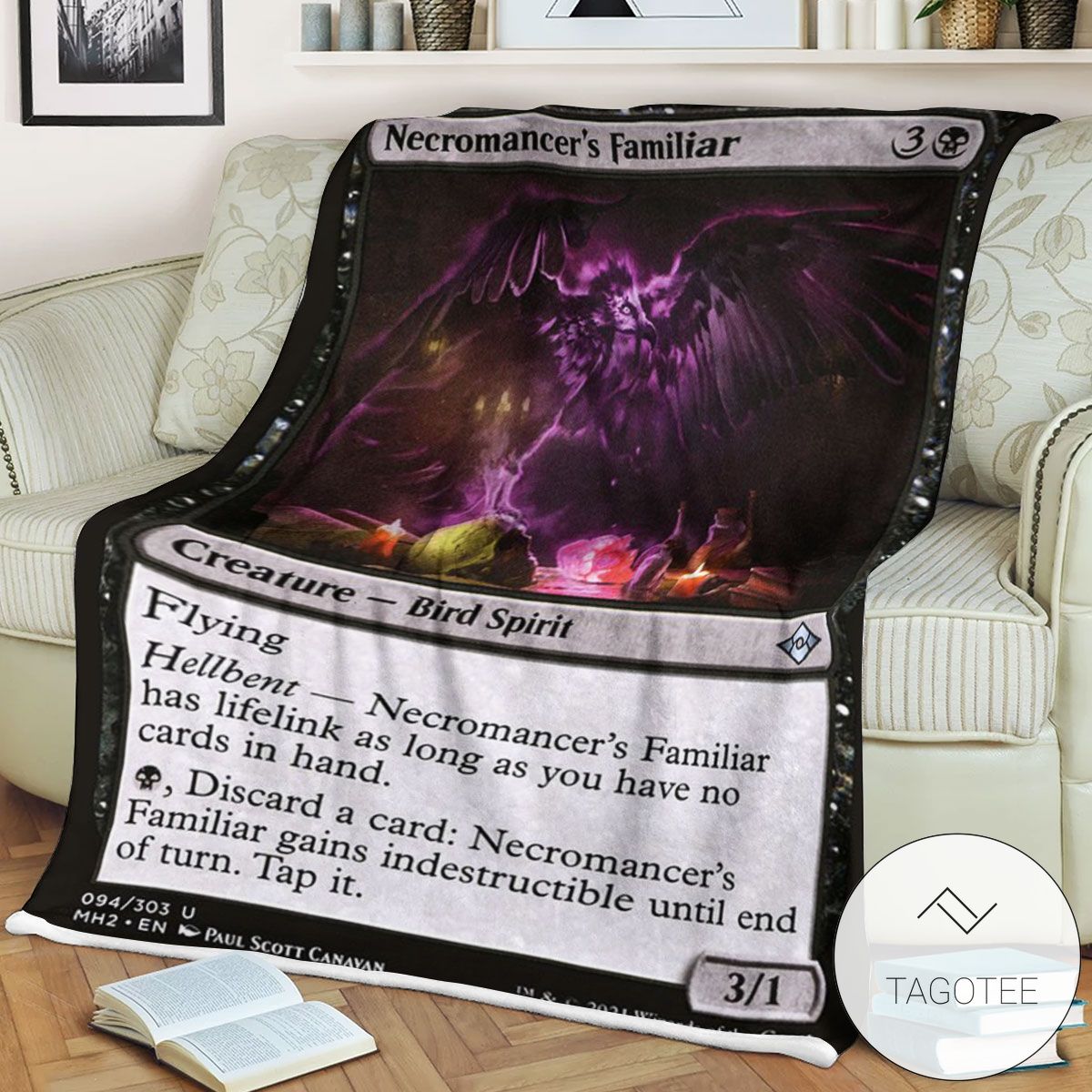 Mh2 94 Necromancer S Familiar Mtg Game Magic The Gathering Blanket Mh2 94 Necromancer S Familiar Mtg Game Magic The Gathering Blanket
