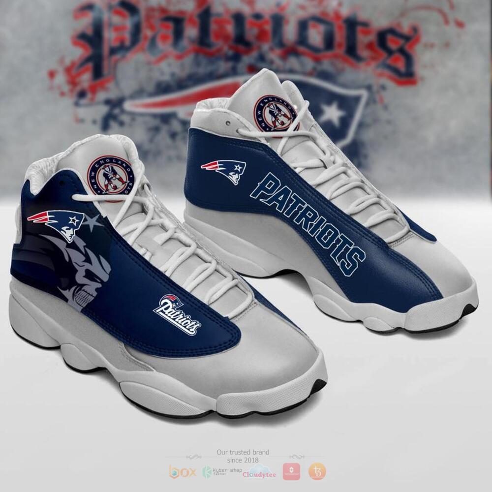New England Patriots Nfl Grey Blue Shoes Sneakers New England Patriots Nfl Grey Blue Shoes Sneakers