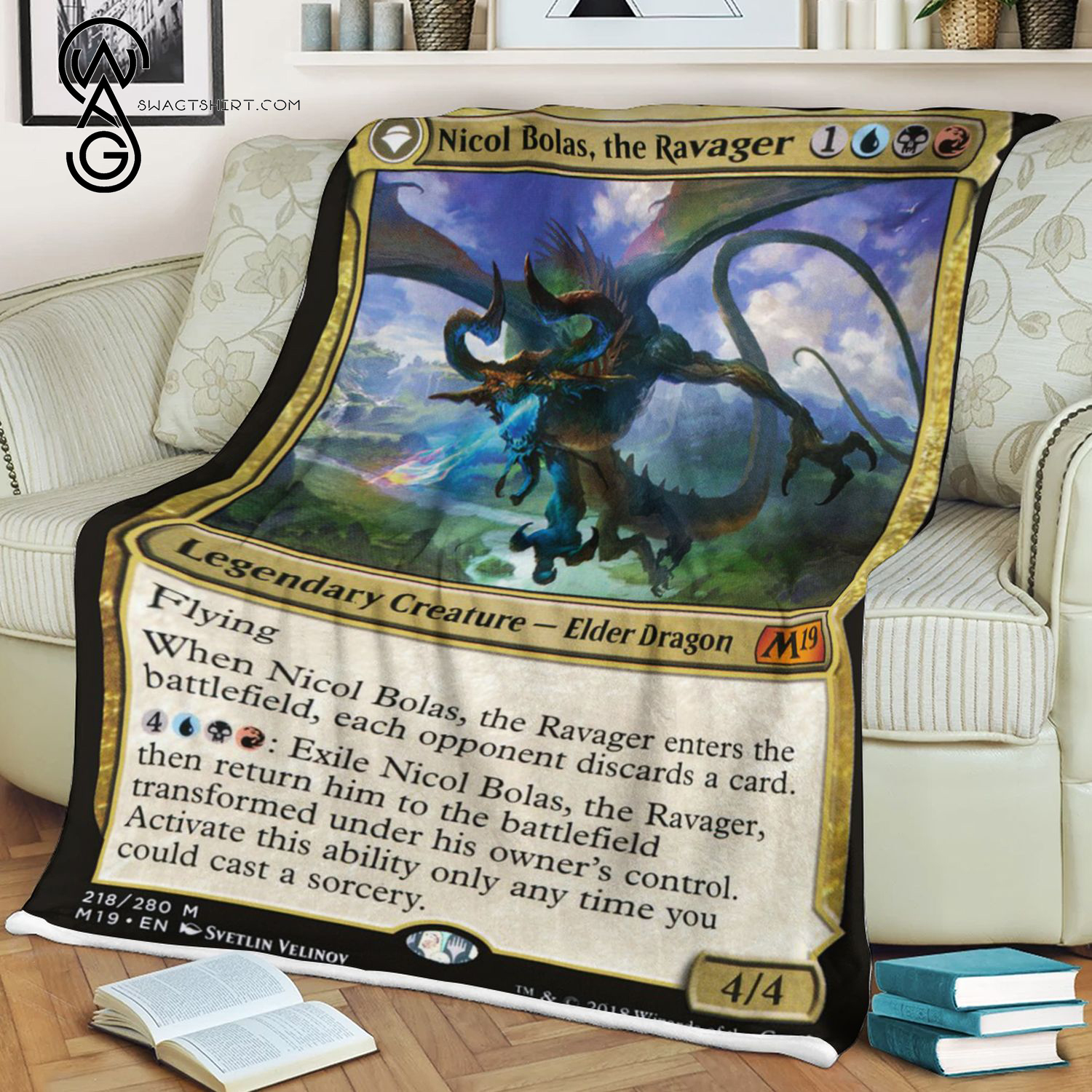 Nicol Bolas The Ravager Game Magic The Gathering Blanket 2 Nicol Bolas The Ravager Game Magic The Gathering Blanket 2