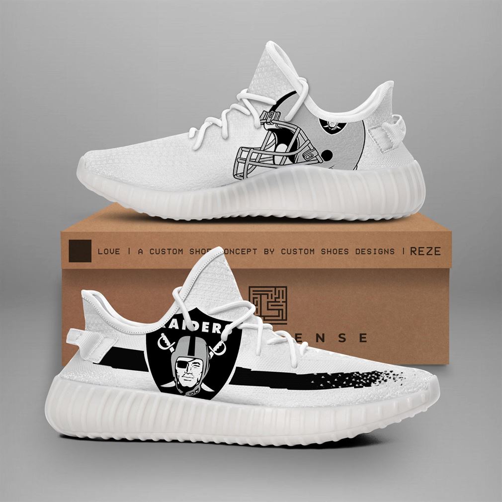Oakland Raiders Nfl Teams Runing Boost Sneakers Shoes Oakland Raiders Nfl Teams Runing Boost Sneakers Shoes