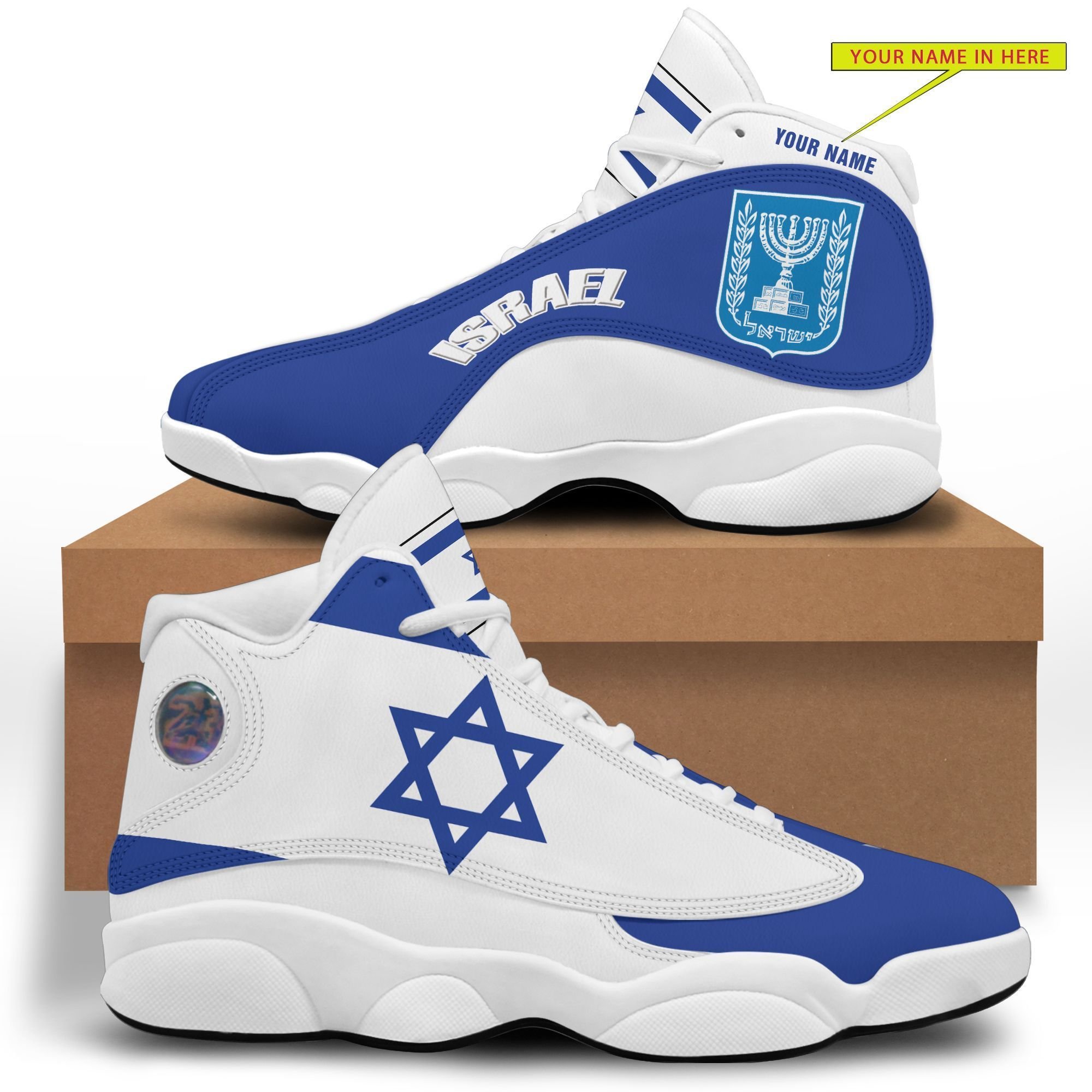 Personalized Emblem Of Israel Custom Shoes Sneakers Personalized Emblem Of Israel Custom Shoes Sneakers